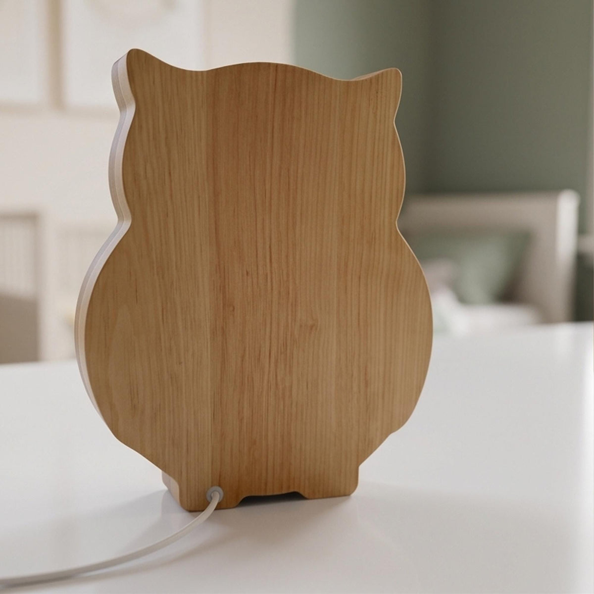 Solid Wood Owl Night Light | Dimmable LED Kids Lamp | Baby Nursery Decor