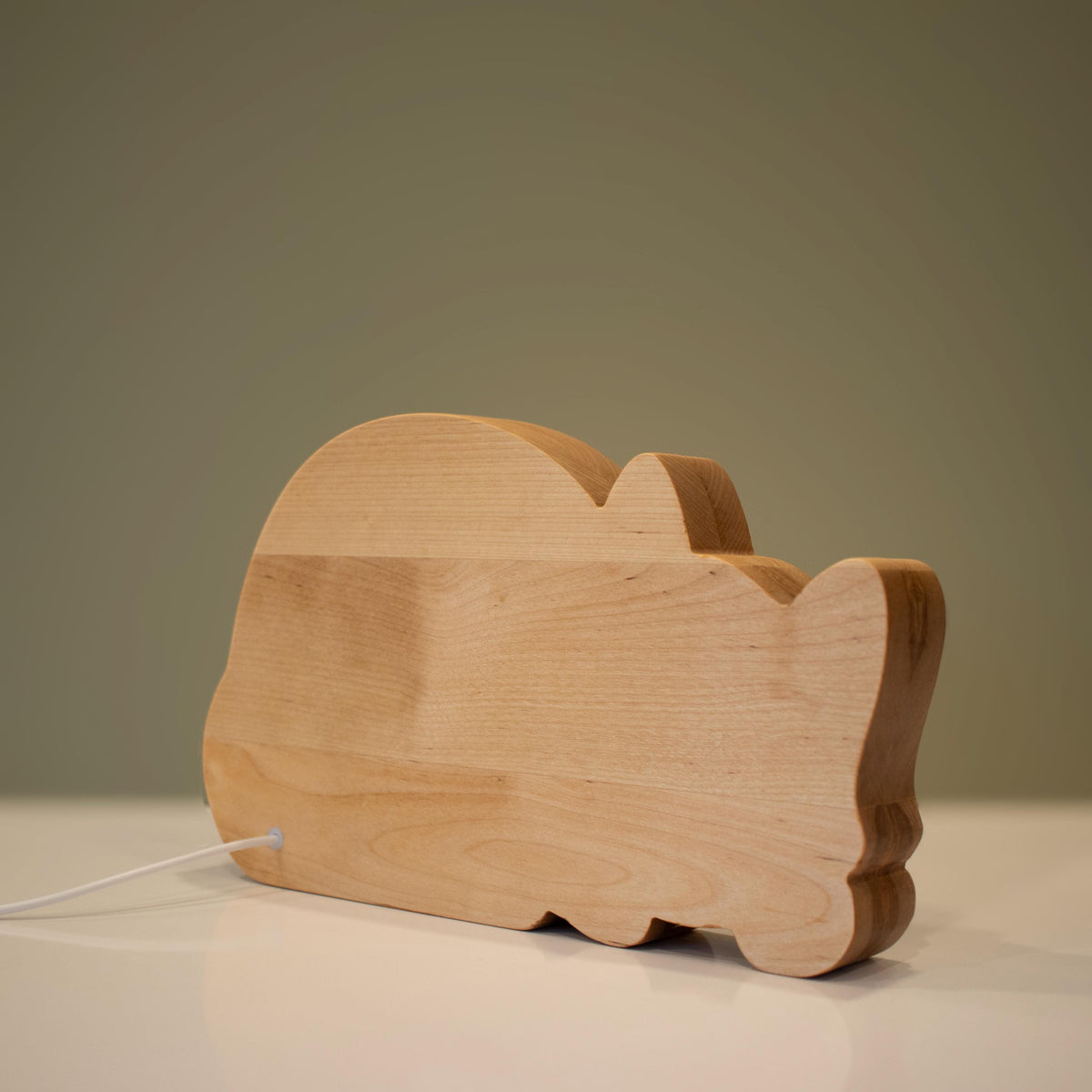 Personalized Cat Night Light Solid Wood, Engraved LED Name Lamp, Baby Shower Gif